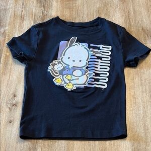 Kids Sanrio Pochacco Black Graphic T-Shirt S